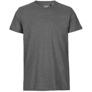 Neutral Pánské tričko Fit z organické Fairtrade bavlny - Tmavý melír | L