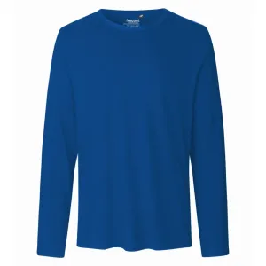 Neutral Pánské tričko s dlouhým rukávem z organické Fairtrade bavlny - Královská modrá | S