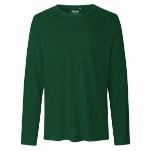 Neutral Pánské tričko s dlouhým rukávem z organické Fairtrade bavlny - Lahvově zelená | L