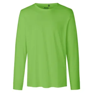 Neutral Pánské tričko s dlouhým rukávem z organické Fairtrade bavlny - Limetková | S