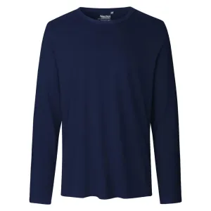 Neutral Pánské tričko s dlouhým rukávem z organické Fairtrade bavlny - Námořní modrá | XXXL
