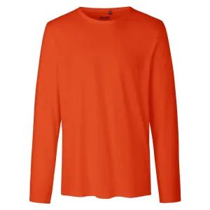 Neutral Pánské tričko s dlouhým rukávem z organické Fairtrade bavlny - Oranžová | S