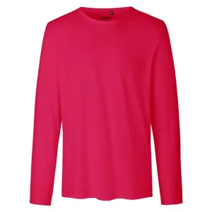 Neutral Pánské tričko s dlouhým rukávem z organické Fairtrade bavlny - Růžová | XXL #3799304