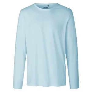 Neutral Pánské tričko s dlouhým rukávem z organické Fairtrade bavlny - Světle modrá | M