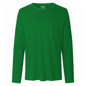 Neutral Pánské tričko s dlouhým rukávem z organické Fairtrade bavlny - Zelená | S