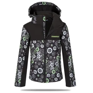 Chlapecká softshellová bunda - NEVEREST I-6296C, černo-zelená Barva: Černá, Velikost: 122