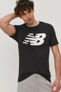 Tričko New Balance MT03919BK pánské, černá barva, s potiskem