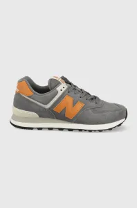 Kožené sneakers boty New Balance Ml574pm2 šedá barva #1997784
