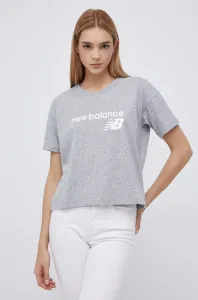 Tričko New Balance WT03805AG dámské, šedá barva