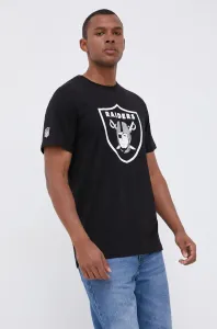 Bavlněné tričko New Era černá barva, s potiskem
