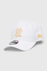 Bavlněná baseballová čepice New Era bílá barva, s aplikací, NEW YORK YANKEES