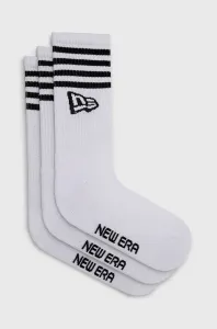 Ponožky New Era (3-pak) bílá barva