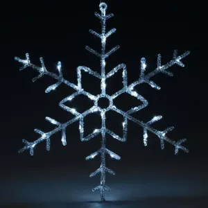 92049 NEXOS Vánoční LED dekorace, sněhová vločka, 42 LED, 55 cm #5490930