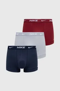 Boxerky Nike 3-pack pánské, vínová barva