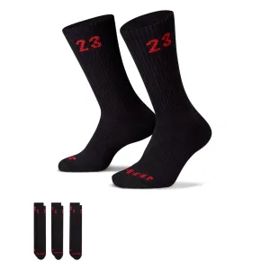 NIKE-Jordan Essentials Crew Socks (3 pairs) black/black/black 011 barevná 34/38