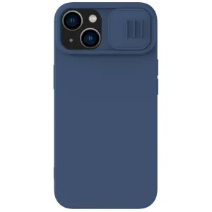 Nillkin CamShield Silky Silicone Case pro iPhone 15 Plus s krytem fotoaparátu - tmavě modrý