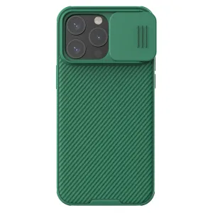 Pancéřované magnetické pouzdro Nillkin CamShield Pro pro iPhone 15 Pro s krytem fotoaparátu - zelené