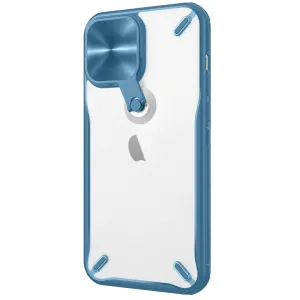 Nillkin Cyclops Case odolné pouzdro s krytem fotoaparátu a skládacím stojánkem iPhone 13 Pro Max modré
