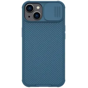 Nillkin CamShield Pro Magnetické pouzdro na fotoaparát iPhone 14 modré (s MagSafe)