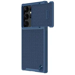 Nillkin Textured S Case Samsung Galaxy S23 Ultra pancéřované pouzdro s krytem fotoaparátu modré barvy