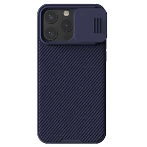 Pancéřované magnetické pouzdro Nillkin CamShield Pro pro iPhone 15 Pro Max s krytem fotoaparátu - fialové