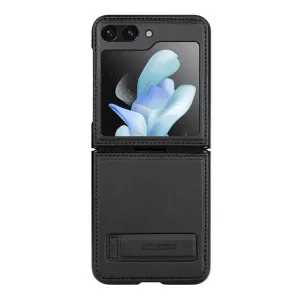 Nillkin Qin Kožené pouzdro pro Samsung Galaxy Z Flip 5 (černé)