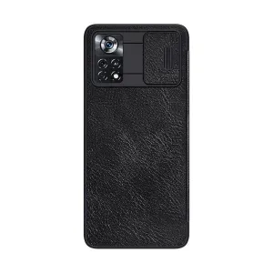 Nillkin Qin Leather Pro pouzdro pro Xiaomi Poco X4 Pro 5G (černé)