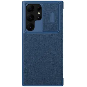 Pouzdro Nillkin Qin Book PRO Cloth pro Samsung S918 Galaxy S23 Ultra Blue