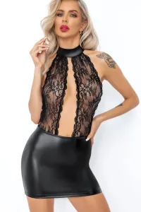 Černé sexy šaty s krajkou F279 #1820296
