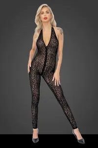 Černý leopardí sexy overal F286 #5170083