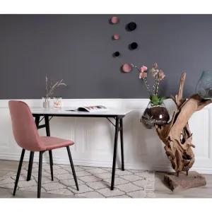 Norddan Designová jídelní židle Myla růžová - černé nohy