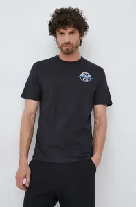 Bavlněné tričko North Sails černá barva, s potiskem