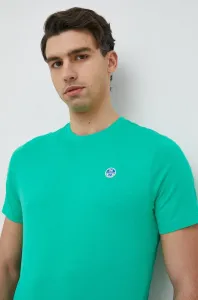 Bavlněné tričko North Sails zelená barva