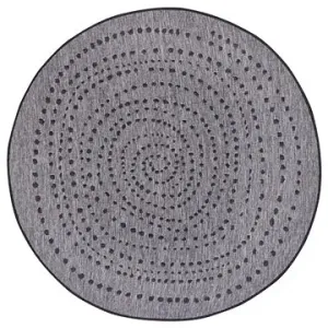 NORTHRUGS - Hanse Home koberce Kusový koberec Twin-Wendeteppiche 105418 Night Silver kruh – na ven i na doma - 140x140 (průměr) kruh cm