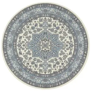 Kruhový koberec Mirkan 104442 Cream/Skyblue 160 × 160 o cm