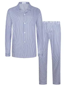 Nadměrná velikost: Novila, Pyžamo s proužkovaným vzorem Modrá