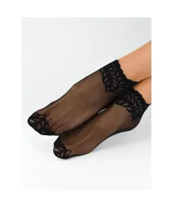 Noviti SN 035 W 01 krajka černé Dámské ponožky, 36/41, černá