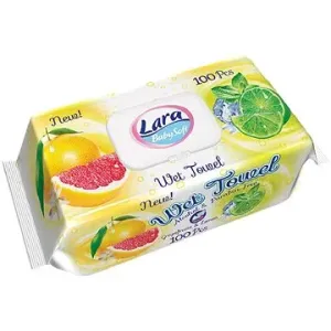 Lara vlhčené ubrousky 100 ks klip grapefruit & lemon
