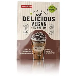 Nutrend Delicious Vegan Protein, 5x30 g, čokoláda+lískový ořech