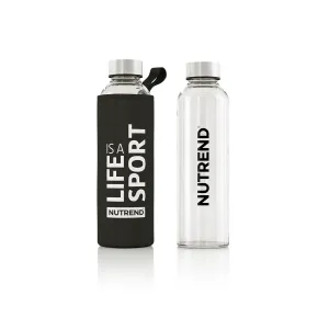 Skleněná láhev s termo obalem Nutrend Active Lifestyle 500 ml  černá
