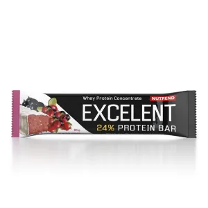 Nutrend EXCELENT protein bar, 85 g, černý rybíz s brusinkami