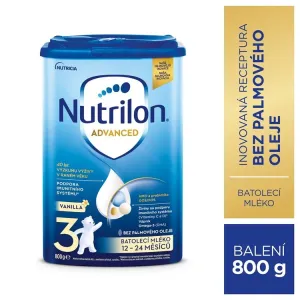 Nutrilon 3 Advanced Vanilla batolecí mléko 800 g, 12+
