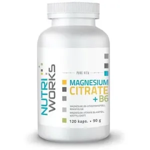 NutriWorks Magnesium Citrate + B6 120 kapslí