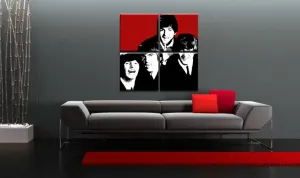Ručně malovaný POP Art Beatles 4 dílný 100x100cm #1459412