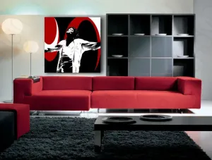 Ručně malovaný POP Art Michael Jackson 1 dílny 100x100cm #1459380