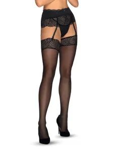 Svůdné punčochy Klarita stockings - Obsessive S/M Černá