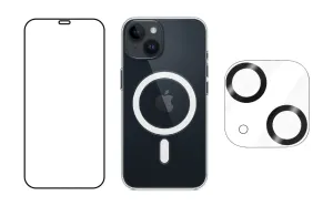 3PACK - Hydrogel + Crystal Air kryt s MagSafe + ochranné sklíčko kamery pro iPhone 15