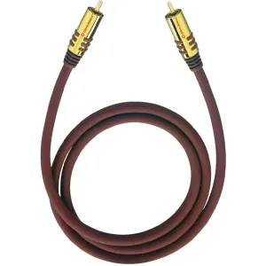 Připojovací kabel Oehlbach, cinch zástr./cinch zástr., červený, 1 m