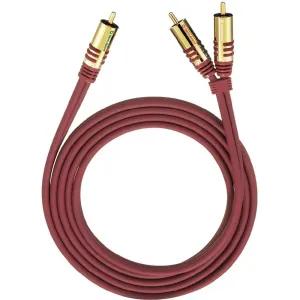 Připojovací kabel Oehlbach, cinch zástr./cinch zástr., červený, 2 m