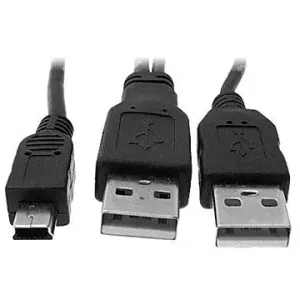 OEM 2x USB A->MINI 5-pin, se zdvojeným napájením, 0.6m